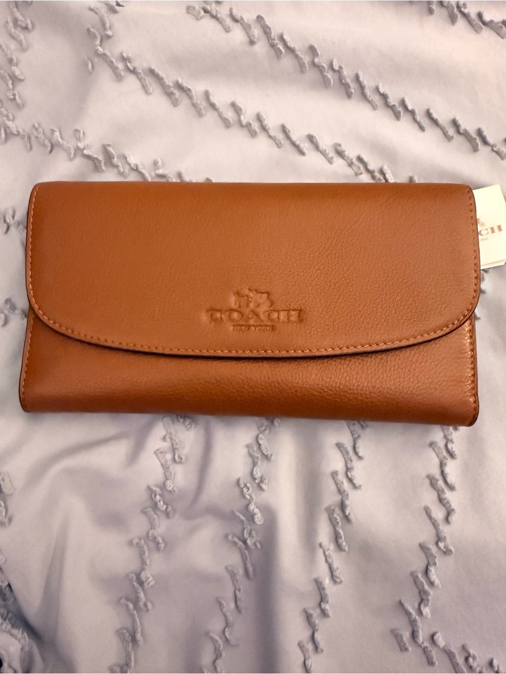 Coach Saddle Leather Keychain Wallet Strap